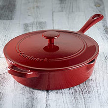 Load image into Gallery viewer, Cuisinart Chef's Classic Enameled Cast Iron 12-Inch Chicken Fryer with Cover, Cardinal Red