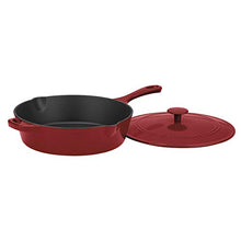 Load image into Gallery viewer, Cuisinart Chef's Classic Enameled Cast Iron 12-Inch Chicken Fryer with Cover, Cardinal Red