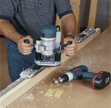 Load image into Gallery viewer, Bosch 1617EVSPK Wood Router Tool Combo Kit - 2.25 Horsepower Plunge Router & Fixed Base Router Kit with a Variable Speed 12 Amp Motor