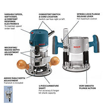 Load image into Gallery viewer, Bosch 1617EVSPK Wood Router Tool Combo Kit - 2.25 Horsepower Plunge Router & Fixed Base Router Kit with a Variable Speed 12 Amp Motor