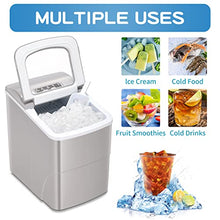 Load image into Gallery viewer, AGLUCKY Countertop Ice Maker Machine, Portable Ice Makers Countertop, Make 26 lbs ice in 24 hrs,Ice Cube Rready in 6-8 Mins with Ice Scoop and Basket