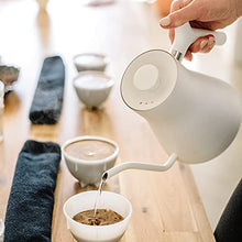 Load image into Gallery viewer, Fellow Stagg EKG Electric Gooseneck Kettle - Pour-Over Coffee and Tea Pot, Stainless Steel, Quick Heating, Matte White, Handle, 0.9 Liter