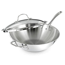 Load image into Gallery viewer, Calphalon Triply Stainless Steel 12-Inch Wok Stir Fry Pan With Cover
