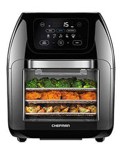 Load image into Gallery viewer, Chefman Multifunctional Digital Air Fryer+ Rotisserie, Dehydrator, Convection Oven, 14 Touch Screen Presets Fry, Roast, Dehydrate & Bake, Auto Shutoff, Accessories Included, XL 10L Family Size