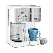 Load image into Gallery viewer, Cuisinart SS-15W Maker Coffee Center 12-Cup Coffeemaker and Single-Serve Brewer, White Stainless Steel