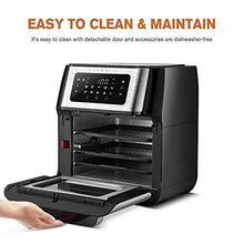 Load image into Gallery viewer, CROWNFUL 10-in-1 Air Fryer Toaster Oven, Convection Roaster with Rotisserie & Dehydrator, 10.6 Quart, Digital LCD Touch Screen, Accessories and Recipe Included