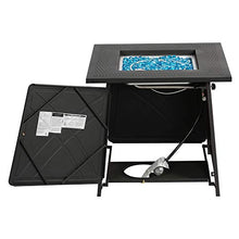 Load image into Gallery viewer, BALI OUTDOORS Firepit LP Gas Fireplace 28" Square Table 50,000BTU Fire Pit, Black