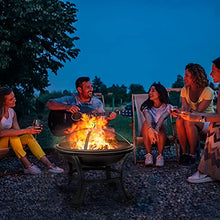 Load image into Gallery viewer, 22 inch Fire Pit for Outside Outdoor Wood Burning Small Bonfire Pit Steel Firepit Bowl for Patio Camping Backyard Deck Picnic Porch,with Spark Screen,Log Grate,Poker