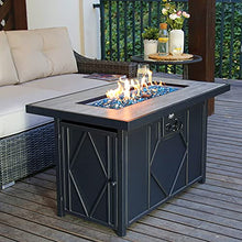 Load image into Gallery viewer, BALI OUTDOORS Fire Pit Propane Gas FirePit Table Rectangular Tabletop 42in 60,000BTU