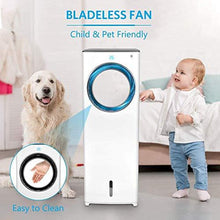 Load image into Gallery viewer, Evaporative Air Cooler-3-in-1 Portable Air Cooling Fan, Instant Cool & Humidify with 3 Speeds, No Noise Tower Fan, No Dust, 3 Modes, 8H Timer, Bladeless Fan for Large Room Office