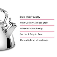 Load image into Gallery viewer, All-Clad E86199 Stainless Steel Tea Kettle, 2-Quart, Silver