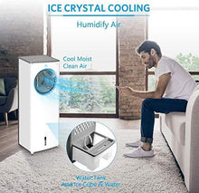 Load image into Gallery viewer, Evaporative Air Cooler-3-in-1 Portable Air Cooling Fan, Instant Cool & Humidify with 3 Speeds, No Noise Tower Fan, No Dust, 3 Modes, 8H Timer, Bladeless Fan for Large Room Office