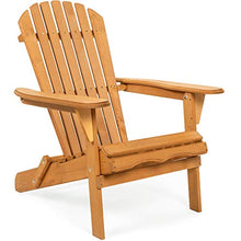 Load image into Gallery viewer, Best Choice Products Folding Wooden Adirondack Lounger Chair Accent Furniture w/Natural Finish, Brown