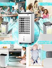 Load image into Gallery viewer, COMFYHOME 3-IN-1 Portable Air Conditioner, Evaporative Air Cooler w/Cooling & Humidifier, 3 Wind Speeds, 4 Casters, 65° Oscillation, 12H Timmer& Remote, 455 CFM, Cools 170 Square Feet for Room Office