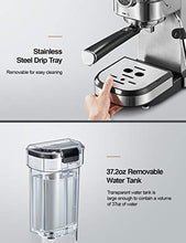 Load image into Gallery viewer, Espresso Machine, 15 Bar Espresso Maker with Milk Frother Wand and Compact Design, Professional Espresso Coffee Machine for Cappuccino and Latte