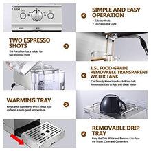 Load image into Gallery viewer, Gevi Espresso Machine 15 Bar with Milk Frother, Expresso Coffee Machine for Espresso, Latte and Mocha, 1.5L Removable Water Tank and Double Temperature Control System, Classial, Sliver, 1050W