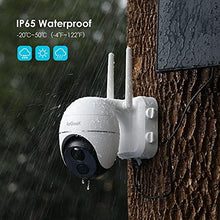 Load image into Gallery viewer, Security Camera Outdoor, Wireless WiFi 360° PTZ Camera, ieGeek 15000mAh Solar Security Camera Battery Powered, Home Surveillance Camera with 2-Way Audio, Motion Detection, 1080P Night Vision, SD/Cloud