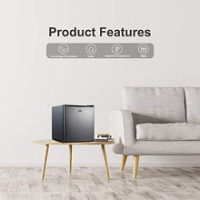 Load image into Gallery viewer, Walsh WSR17S5 Compact Refrigerator, 1.7 Cu.Ft Single Door Fridge, Adjustable Mechanical Thermostat with Chiller, Reversible Doors, Stainless Steel Look