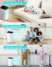 Load image into Gallery viewer, COMFYHOME 3-IN-1 Portable Air Conditioner, Evaporative Air Cooler w/Cooling & Humidifier, 3 Wind Speeds, 4 Casters, 65° Oscillation, 12H Timmer& Remote, 455 CFM, Cools 170 Square Feet for Room Office