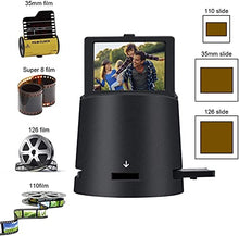 Load image into Gallery viewer, Digital Film &Slide Scanner with 22MP, Converts 35mm, 126, 110, Super 8 Films, Slides, Negatives to JPEG, Tilt-Up 3.5" Large LCD, Includes Cables, Film Inserts &More, MAC and PC Compatible