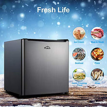 Load image into Gallery viewer, Walsh WSR17S5 Compact Refrigerator, 1.7 Cu.Ft Single Door Fridge, Adjustable Mechanical Thermostat with Chiller, Reversible Doors, Stainless Steel Look