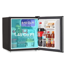 Load image into Gallery viewer, Walsh WSR17S5 Compact Refrigerator, 1.7 Cu.Ft Single Door Fridge, Adjustable Mechanical Thermostat with Chiller, Reversible Doors, Stainless Steel Look