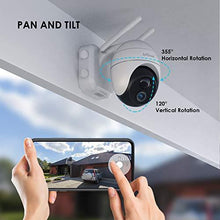 Load image into Gallery viewer, Security Camera Outdoor, Wireless WiFi 360° PTZ Camera, ieGeek 15000mAh Solar Security Camera Battery Powered, Home Surveillance Camera with 2-Way Audio, Motion Detection, 1080P Night Vision, SD/Cloud