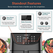 Load image into Gallery viewer, COSORI Air Fryer Oven Combo 5.8QT Max Xl Large Cooker (Cookbook with 100 Recipes), One-Touch Screen with 11 Precise Presets and Shake Reminder, Nonstick and Dishwasher-Safe Square Design Basket, Black