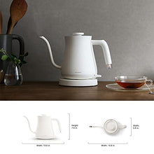 Load image into Gallery viewer, BALMUDA The Kettle | Electric Lightweight Gooseneck Kettle | Stainless Steel | 0.6L (20fl oz) Capacity | Neon Light Indicator | Perfect for Tea and Coffee | K02H-WH | White | US Version