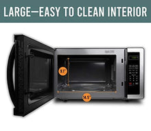 Load image into Gallery viewer, Farberware 1.1 Cu. Ft. Stainless Steel Countertop Microwave Oven With 6 Cooking Programs, LED Lighting, 1000 Watts