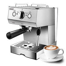 Load image into Gallery viewer, Espresso Machine 15 Bar with Milk Frother, Expresso Coffee Machine for Espresso, Latte and Mocha, 1.5L Removable Water Tank and Double Temperature Control System, Classial, Sliver, 1050W