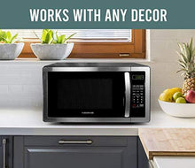 Load image into Gallery viewer, Farberware 1.1 Cu. Ft. Stainless Steel Countertop Microwave Oven With 6 Cooking Programs, LED Lighting, 1000 Watts