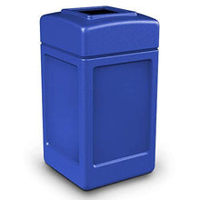 Load image into Gallery viewer, 42 Gallon Square Waste Container Color: Blue