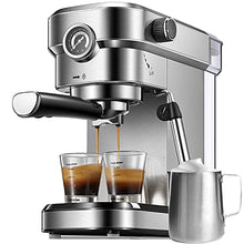 Load image into Gallery viewer, Espresso Machine, 15 Bar Espresso Maker with Milk Frother Wand and Compact Design, Professional Espresso Coffee Machine for Cappuccino and Latte