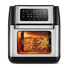 Load image into Gallery viewer, CROWNFUL 10-in-1 Air Fryer Toaster Oven, Convection Roaster with Rotisserie & Dehydrator, 10.6 Quart, Digital LCD Touch Screen, Accessories and Recipe Included