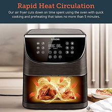 Load image into Gallery viewer, COSORI Air Fryer Max XL(100 Recipes) Digital Hot Oven Cooker, One Touch Screen with 13 Cooking Functions, Preheat and Shake Reminder, 5.8 QT, Black