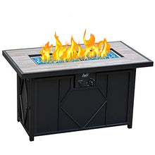 Load image into Gallery viewer, BALI OUTDOORS Fire Pit Propane Gas FirePit Table Rectangular Tabletop 42in 60,000BTU