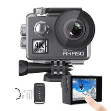 Load image into Gallery viewer, AKASO V50 Elite 4K60fps Touch Screen WiFi Action Camera Voice Control EIS Web Camera 131 feet Waterproof Camera Adjustable View Angle 8X Zoom Remote Control Sports Camera with Helmet Accessories Kit