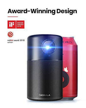 Load image into Gallery viewer, Anker Nebula Capsule, Smart Wi-Fi Mini Projector, Black, 100 ANSI Lumen Portable Projector, 360° Speaker, Movie Projector, 100 Inch Picture, 4-Hour Video Playtime, Neat Projector, Home Entertainment