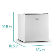Load image into Gallery viewer, BLACK+DECKER BCRK17W Compact Refrigerator Energy Star Single Door Mini Fridge with Freezer, 1.7 Cubic Ft., White