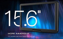 Load image into Gallery viewer, COOAU 17.9“ Portable DVD Player with 15.6" Large Swivel Screen, 6 Hrs Long Lasting Built-in Battery, Region Free, Stereo Sound, with Remote Controller, SD+USB+AVin+AVout+Earphone Port. (Black)