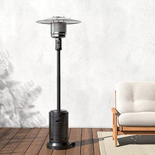 Load image into Gallery viewer, Amazon Basics 46,000 BTU Outdoor Propane Patio Heater with Wheels, Commercial & Residential - Havana Bronze