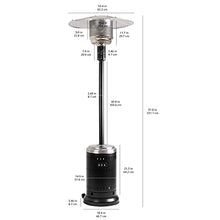 Load image into Gallery viewer, Amazon Basics 46,000 BTU Outdoor Propane Patio Heater with Wheels, Commercial & Residential - Havana Bronze