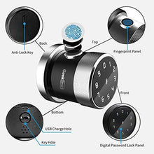 Load image into Gallery viewer, Geek Smart Door Lock - Keyless Fingerprint and Touchscreen Digital Door Lock, Secure Bluetooth, Easy Install, Great for Airbnb, Hotels and Offices, Homes, Apartments, Silver(Upgraded 3.0)