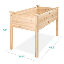 Load image into Gallery viewer, Best Choice Products 48x24x30in Raised Garden Bed, Elevated Wood Planter Box Stand for Backyard, Patio, Balcony w/Bed Liner, 200lb Capacity