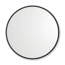 Load image into Gallery viewer, Better Bevel 30” x 30” Black Rubber Framed Mirror | Round Bathroom Wall Mirror