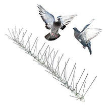 Load image into Gallery viewer, Bird-X STS-50 Regular Width 6-inch Stainless Steel Bird Spikes, Metal Roof Guard Pigeon Prevention, Rodent Deterrent, Animal and Pest Control Supplies, 50 feet