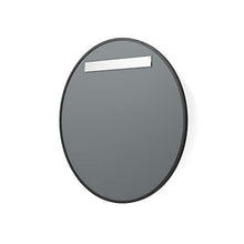 Load image into Gallery viewer, Better Bevel 30” x 30” Black Rubber Framed Mirror | Round Bathroom Wall Mirror