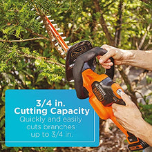 Load image into Gallery viewer, BLACK+DECKER 20V MAX Cordless Hedge Trimmer with Power Command Powercut, 22-Inch (LHT321FF)