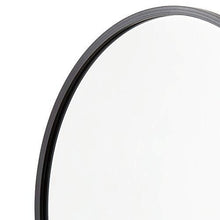 Load image into Gallery viewer, Better Bevel 30” x 30” Black Rubber Framed Mirror | Round Bathroom Wall Mirror